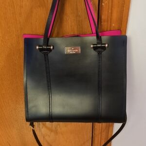 Kate Spade Black Tote with Pink Accents